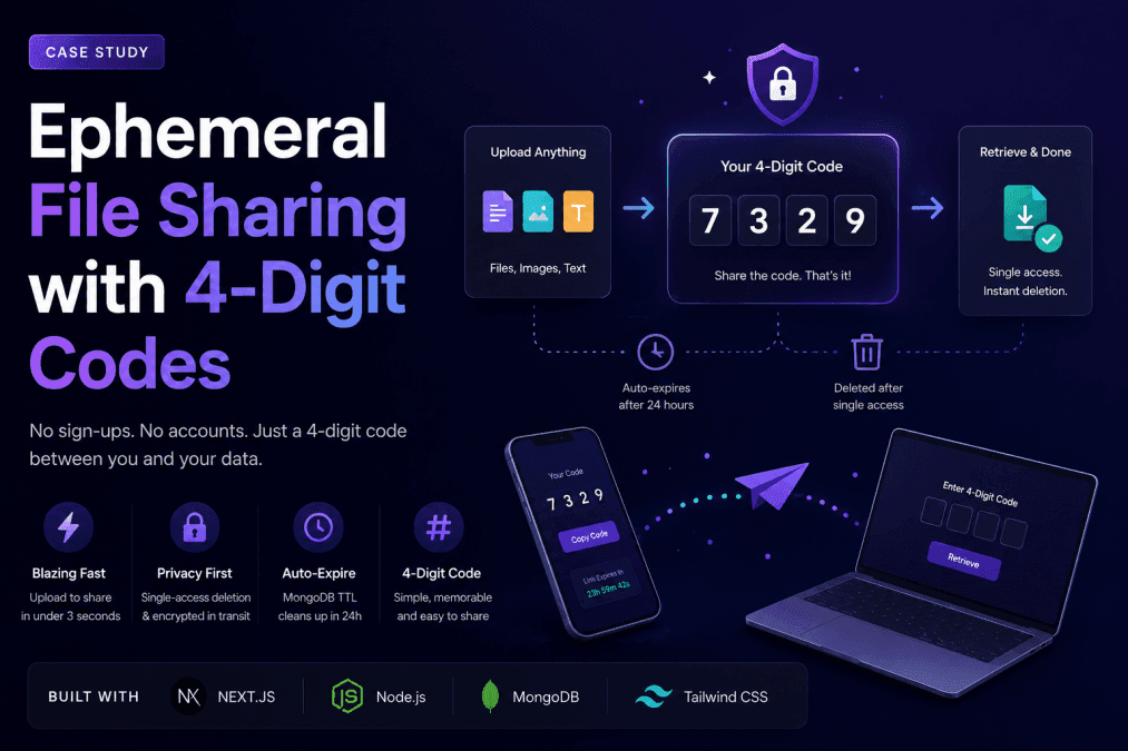 Share Me: Ephemeral File Sharing with 4-Digit Codes preview